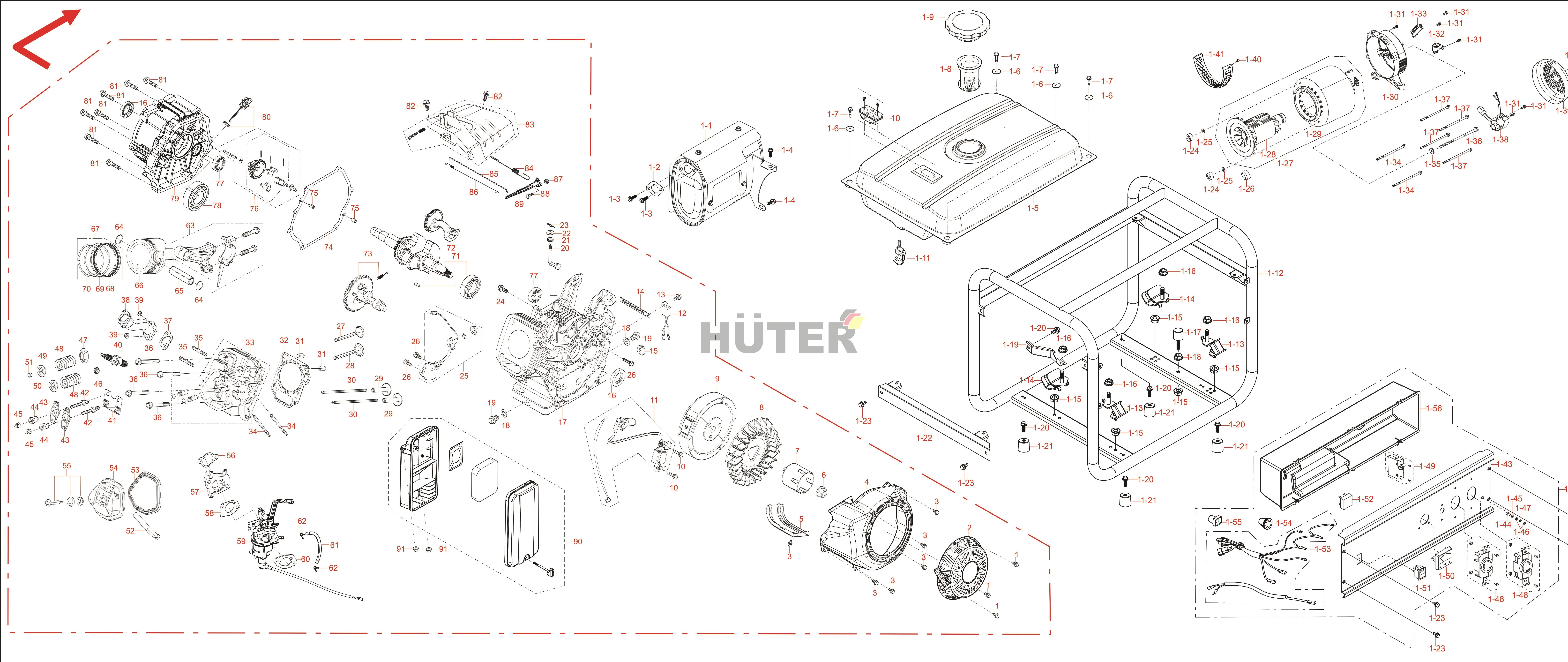 DY9500L,LX Huter KEM 64/1/39