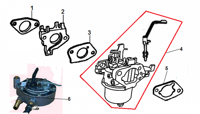 10 КАРБЮРАТОР ГЕНЕРАТОР CHAMPION LPG6500E