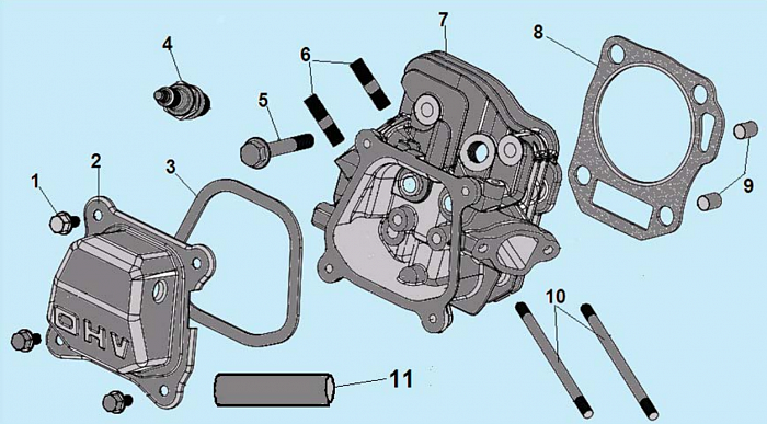 2 ГОЛОВКА БЛОКА МОТОПОМПА CHAMPION GP50